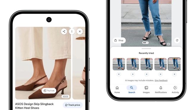 Google AI aggiorna la sua funzione "Try On", che consente agli utenti di provare le scarpe